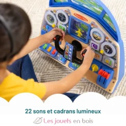 Tableau de bord interactif Pilote d'avion - Bois et plastique - Melissa and Doug