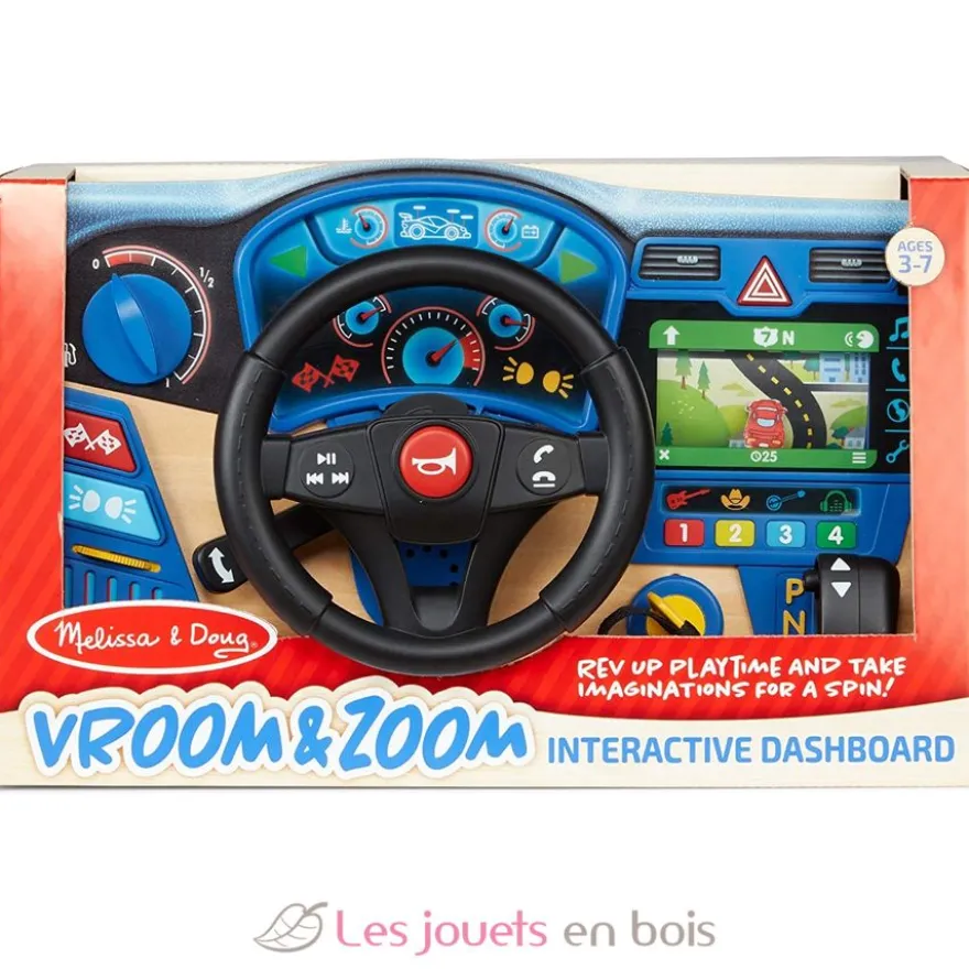 Tableau de bord interactif Vroom & Zoom bleu Mélissa and Doug