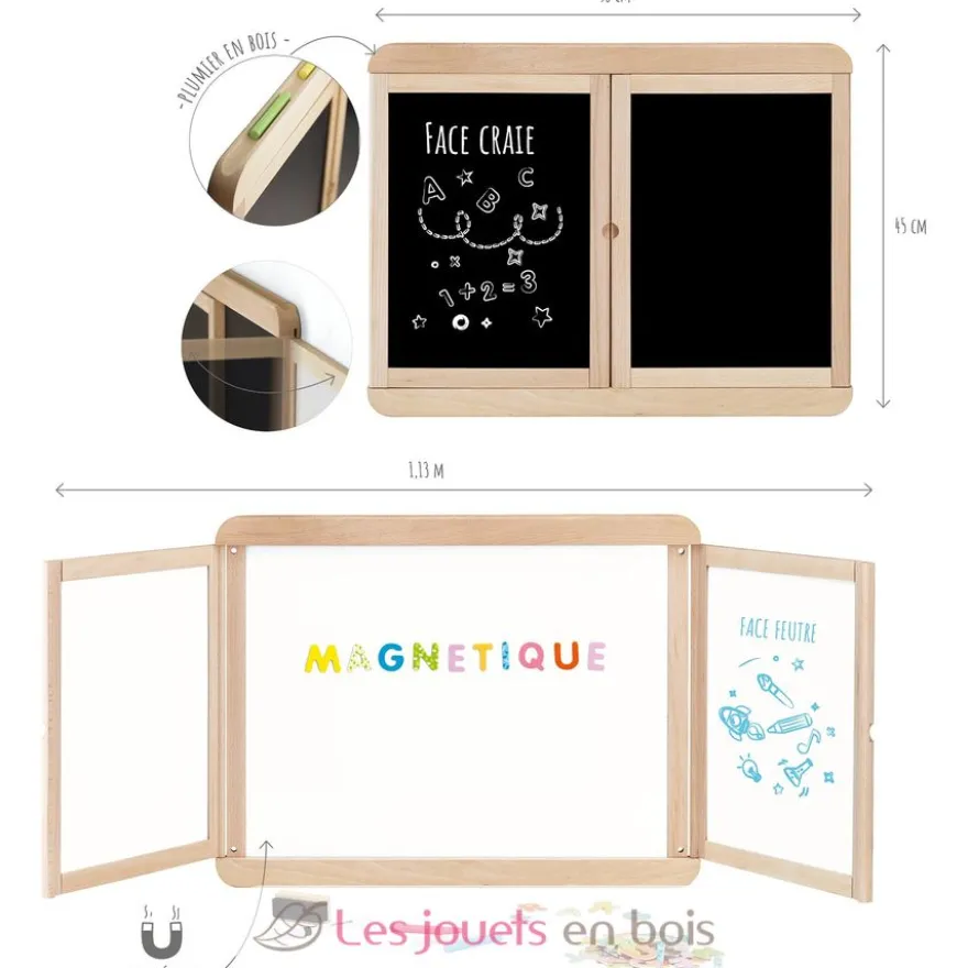 Tableau mural triptyque magnétique - Jeujura