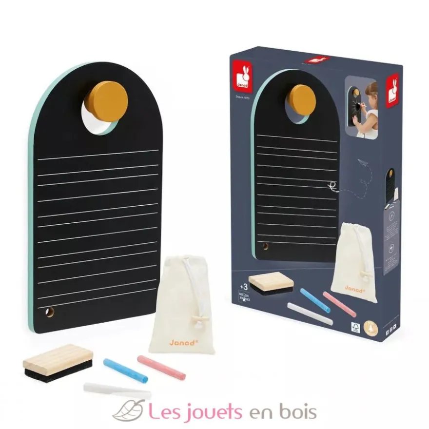 Tableau nomade en bois noir - Janod