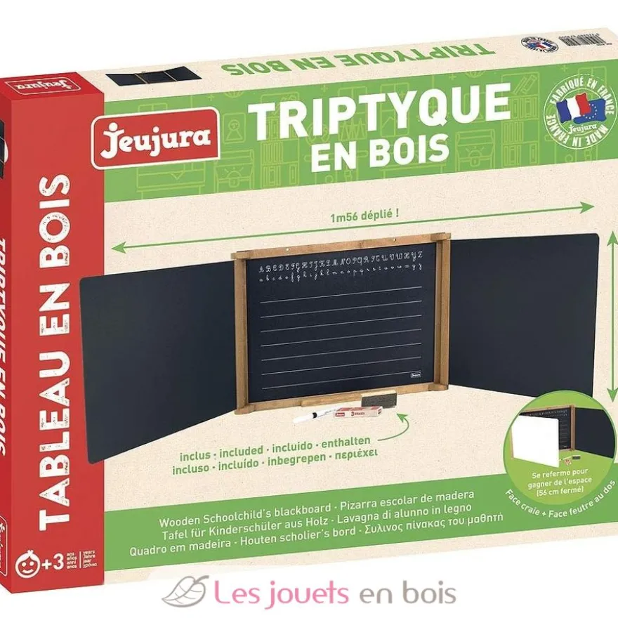 Tableau triptyque en bois - Jeujura