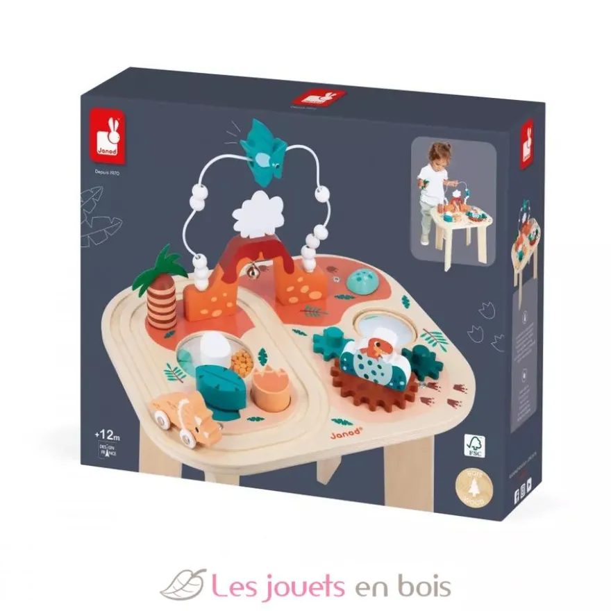 Table d'activités Dino en bois - Janod