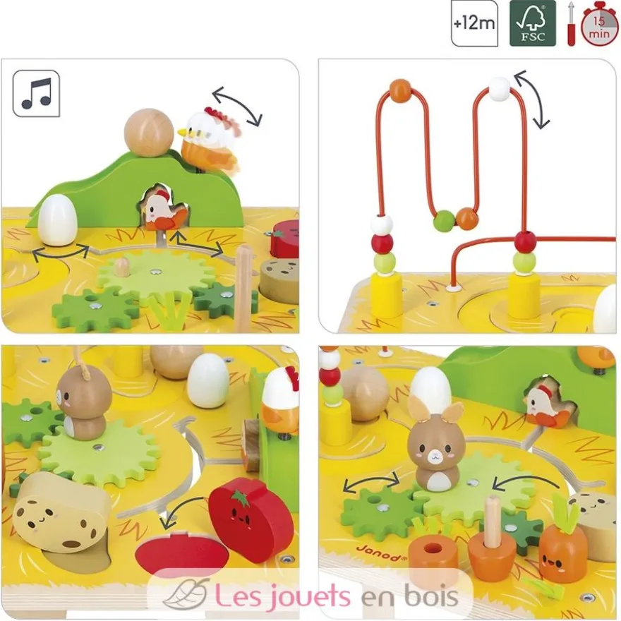 Table d'activités en bois Ferme - Janod