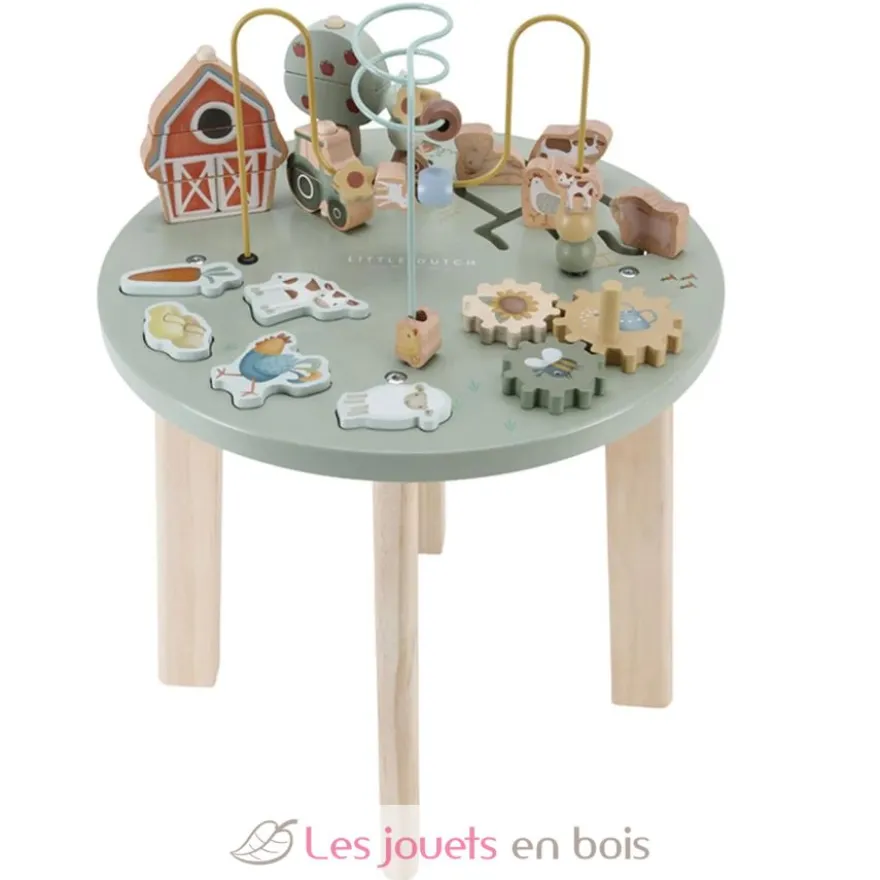 Table d'activités en bois Little Farm - Little Dutch