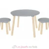 Table et tabourets gris JaBaDaBaDo