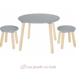 Table et tabourets gris JaBaDaBaDo