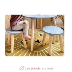 Table et tabourets gris JaBaDaBaDo