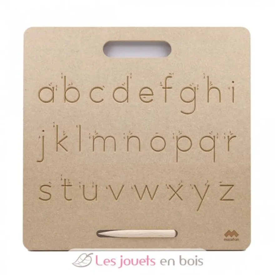 Tablette écriture minuscules scripts Montessori - Mazafran