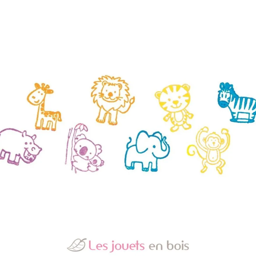 Tampons encreurs animaux avec coussins d'encre - Goki