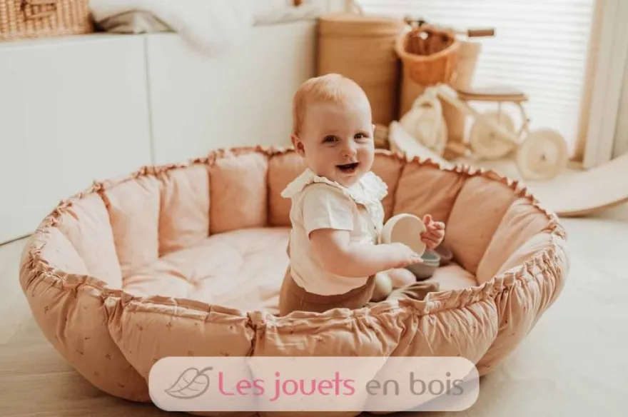 Tapis de jeu bébé coton bio Bloom Fleuri - Play and Go
