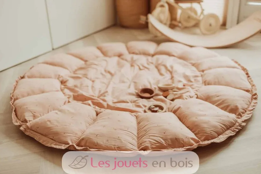 Tapis de jeu bébé coton bio Bloom Fleuri - Play and Go
