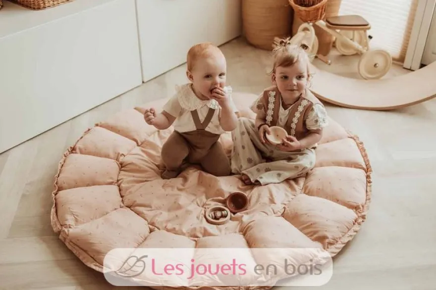 Tapis de jeu bébé coton bio Bloom Fleuri - Play and Go