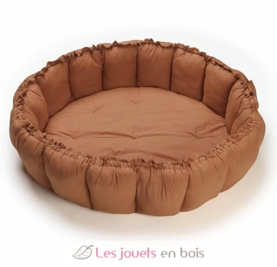 Tapis de jeu bébé coton bio Bloom Tawny Brown - Play and Go