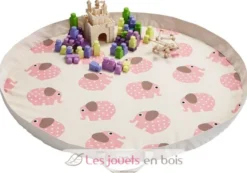 Tapis de jeu éléphant rose - 3 Sprouts