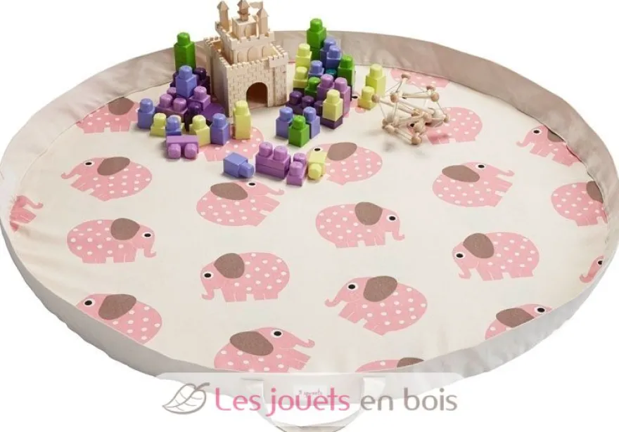 Tapis de jeu éléphant rose - 3 Sprouts