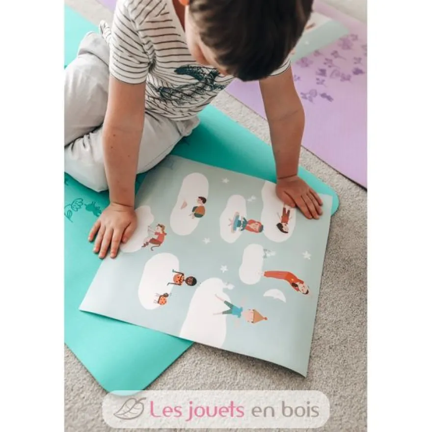 Tapis de yoga enfant vert Buki
