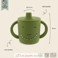 Tasse d'apprentissage en silicone Mr Dino - Trixie