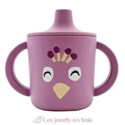 Tasse d'apprentissage en silicone Mrs Peacock - Trixie