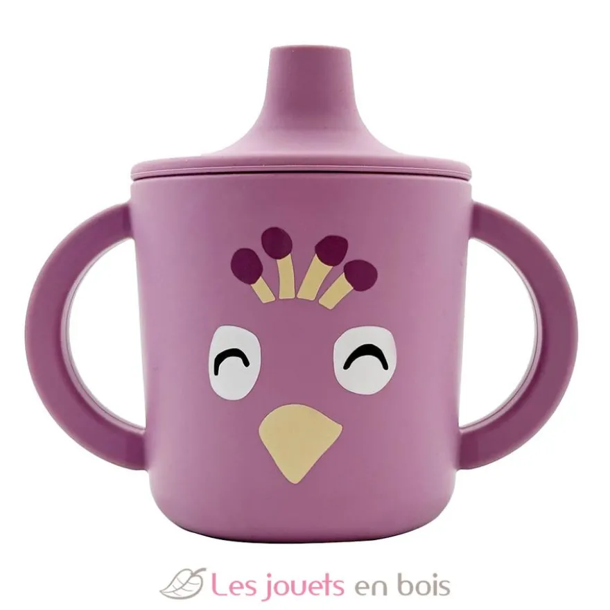 Tasse d'apprentissage en silicone Mrs Peacock - Trixie