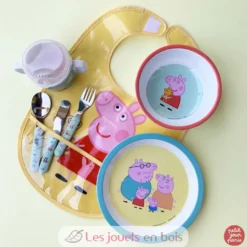 Tasse deux anses avec bec amovible Elmer bleu - Petit Jour