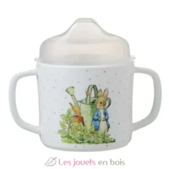 Tasse deux anses avec bec amovible Pierre lapin blanc - Petit Jour