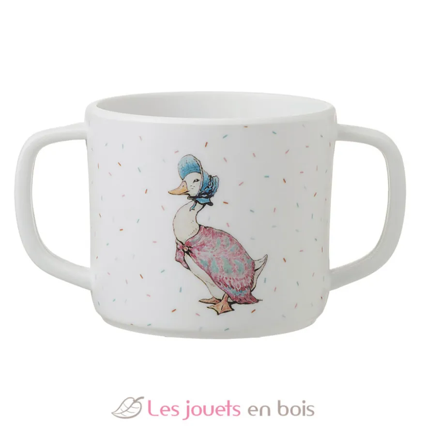 Tasse deux anses avec bec amovible Pierre lapin blanc - Petit Jour