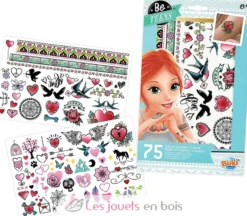 75 Tattoos lavables Colorés - Buki France