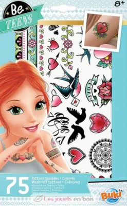 75 Tattoos lavables Colorés - Buki France