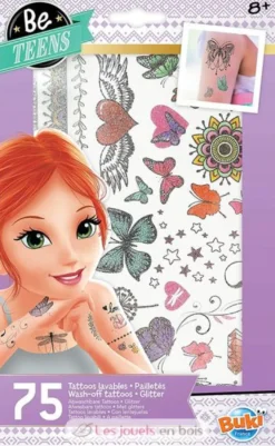75 Tattoos lavables Paillettes - Buki France