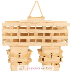 Tecap Classic 200 pièces - Planchettes de construction en bois - Jeujura