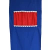 Théâtre de porte en tissu bleu avec rideaux rouges à pois blancs - Mù