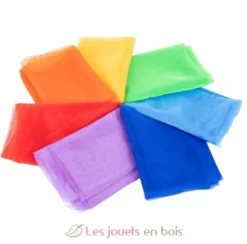 7 tissus organza arc-en-ciel - TickiT
