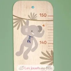Toise en bois Éléphant jungle - Fabrication française - Maïlou Tradition