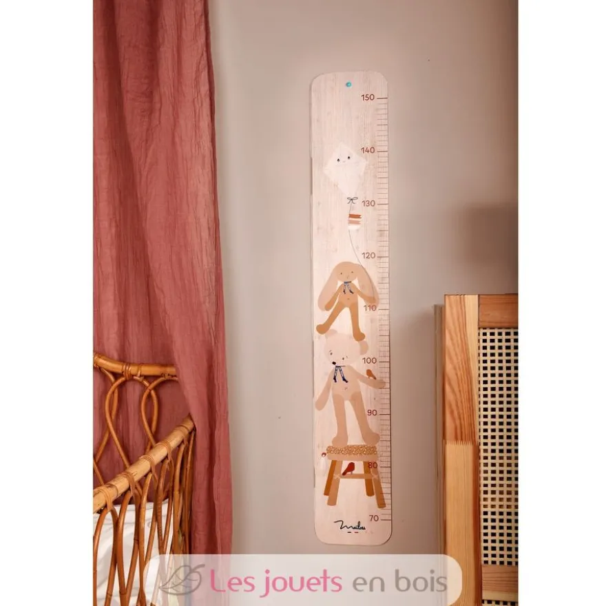 Toise en bois Ours naturel - Fabrication française - Maïlou Tradition
