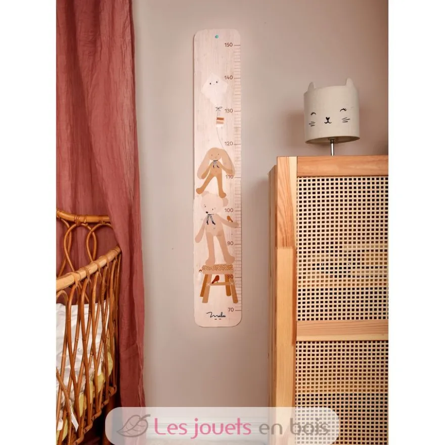 Toise en bois Ours naturel - Fabrication française - Maïlou Tradition
