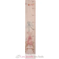 Toise en bois Souris rose - Fabrication française - Maïlou Tradition