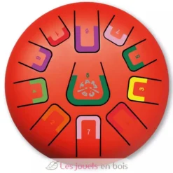Tongue Drum 11 notes rouge - Tambú