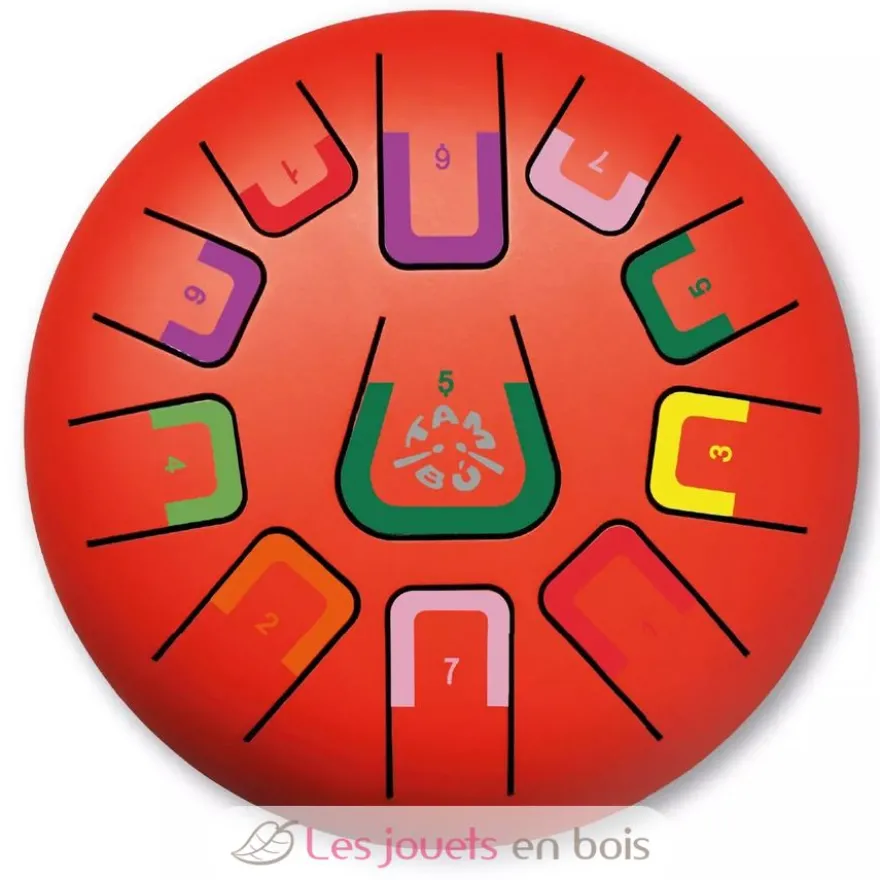 Tongue Drum 11 notes rouge - Tambú