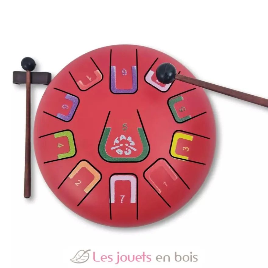 Tongue Drum 11 notes rouge - Tambú