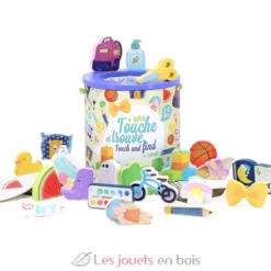 Touche et Trouve La journée - Bois et carton - Vilac
