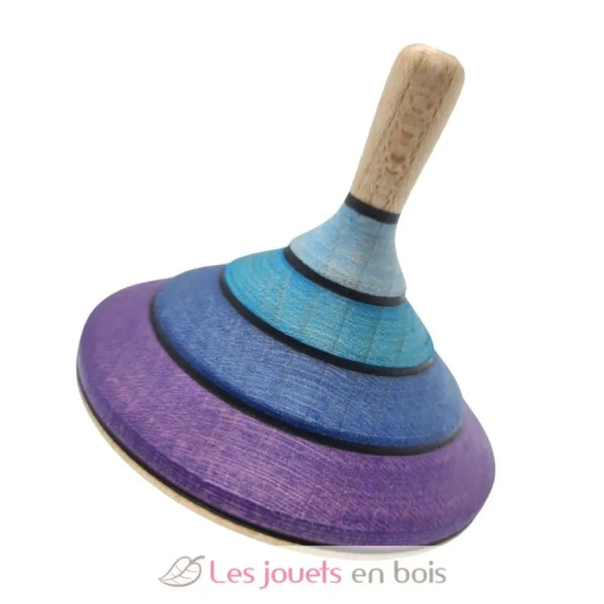 Toupie en bois Flamenco bleue 58 mm - Mader