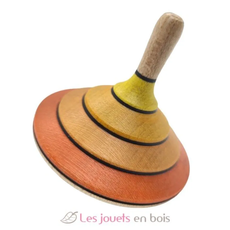 Toupie en bois Flamenco orange 58 mm - Mader
