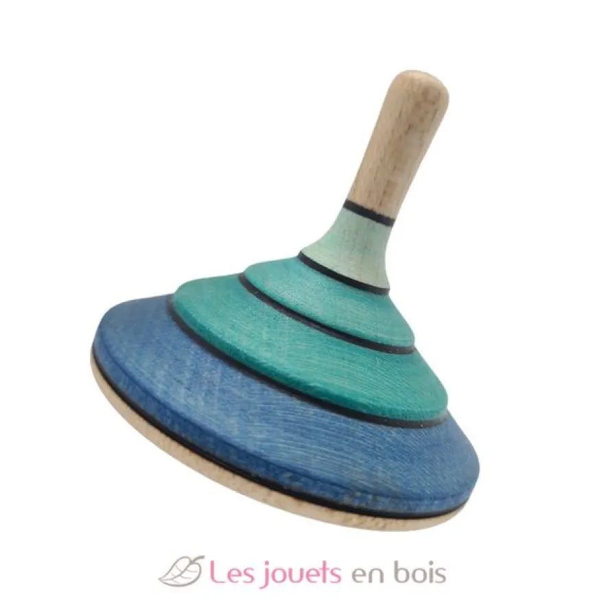 Toupie en bois Flamenco turquoise 58 mm - Mader