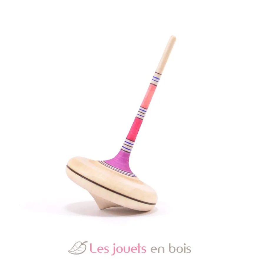 Toupie en bois Spaghetti framboise 38 mm- Mader