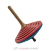 Toupie en bois Tukan rouge turquoise 75 mm - Mader