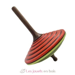 Toupie en bois Tukan rouge vert clair 75 mm - Mader