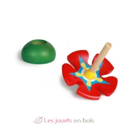 Toupie Fleur rouge - Solib