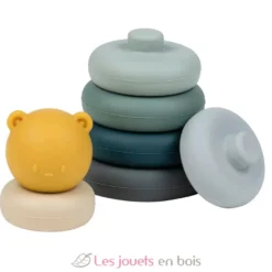 Tour à empiler en silicone bleu - Nattou