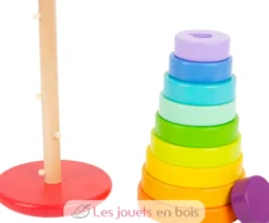 Tour à empiler et à enficher Arc-en-ciel multicolore Small Foot compagny