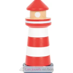 Tour à empiler Phare Grand Océan rouge - Small Foot Compagny
